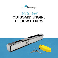 Marine City Stainless-Steel Outboard Engine Lock with Keys