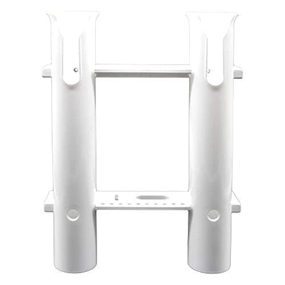 Marine City White Plastic Flush Mount Fishing Rod Holder Rack – 2 Link, 12” Tube Marine City Hardware