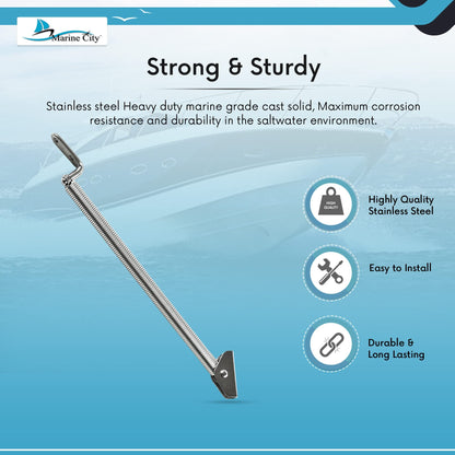 MARINE CITY Hatch Spring Adjuster with U-Bolt & L-Shape Plate – Stainless Steel