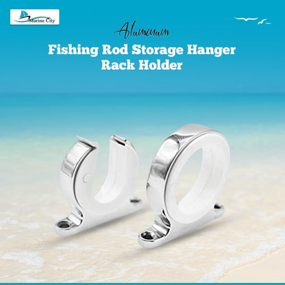 Marine City Silver Fishing Rod Storage Hanger Rack Holder – Aluminum, Durable