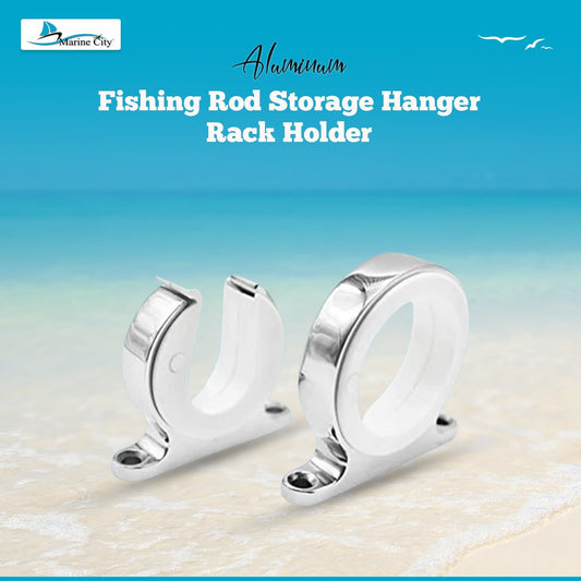 Marine City Silver Fishing Rod Storage Hanger Rack Holder – Aluminum, Durable