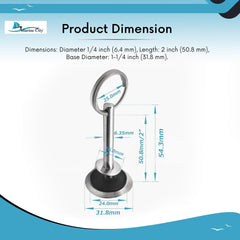 Marine City Hatch Cover Pull – 304 Stainless Steel, 2 Inches Marine Handle