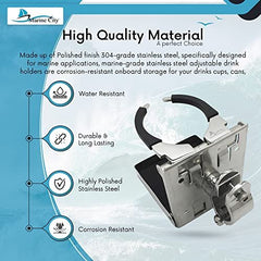 Marine City Stainless Steel Multi-Functional Adjustable Small Folding Cup Holder