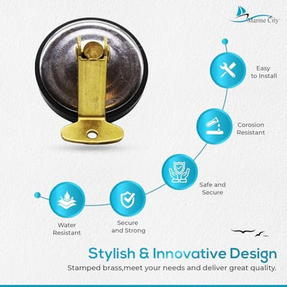 Marine City 3/8” Brass Snap Lock Baitwell Plugs – Drain Plug (Pack of 2) Marine CIty