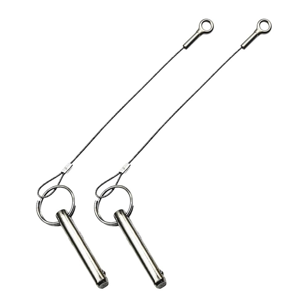 Marine City Bimini Top Quick Disconnect Pin with Cable Grip–304 Stainless Steel Marine City