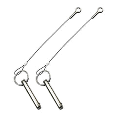 Marine City Bimini Top Quick Disconnect Pin with Cable Grip–304 Stainless Steel