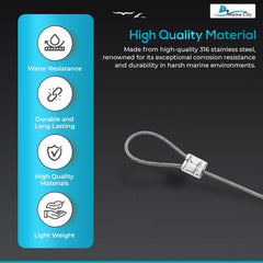 MARINE CITY 316 Stainless Steel Double-Ended Lanyard Cable (10 Pack)