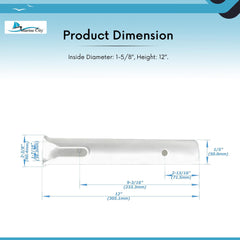 Marine City - Soporte para caña de pescar (plástico, 1 unidad), color blanco 