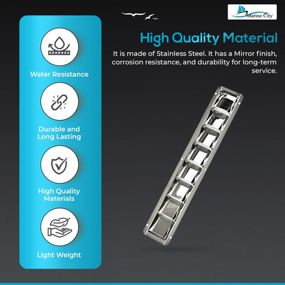 Marine City 8-Slot Louvered Vent – 304 Stainless Steel, Corrosion-Resistant
