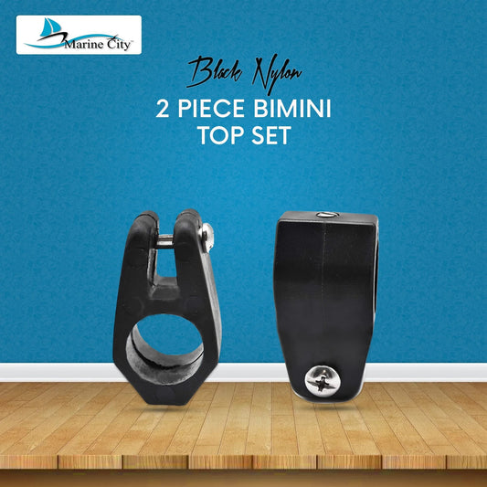 Marine City Bimini Top Boat Round Jaw Slides Black Nylon Lightweight (Pack of 2) Marine City Hardware