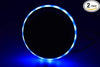 Marine City Blue LED Light Ring Stainless-Steel Cup Drink Holder with Drain (2pcs)