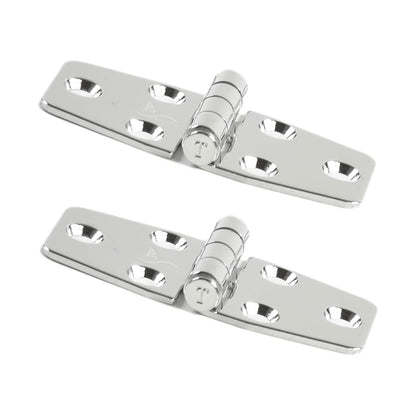 Marine City 304 Stainless Steel Polished Door Strap Hinges 1-1/2 × 3" (2 Pcs) Marine City