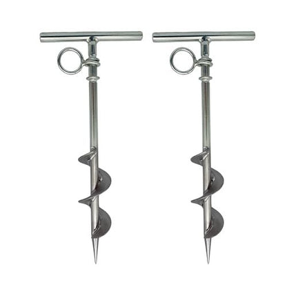 Marine City Spiral Ground Anchor with O-Ring – 304 Stainless Steel, Durable Marine City