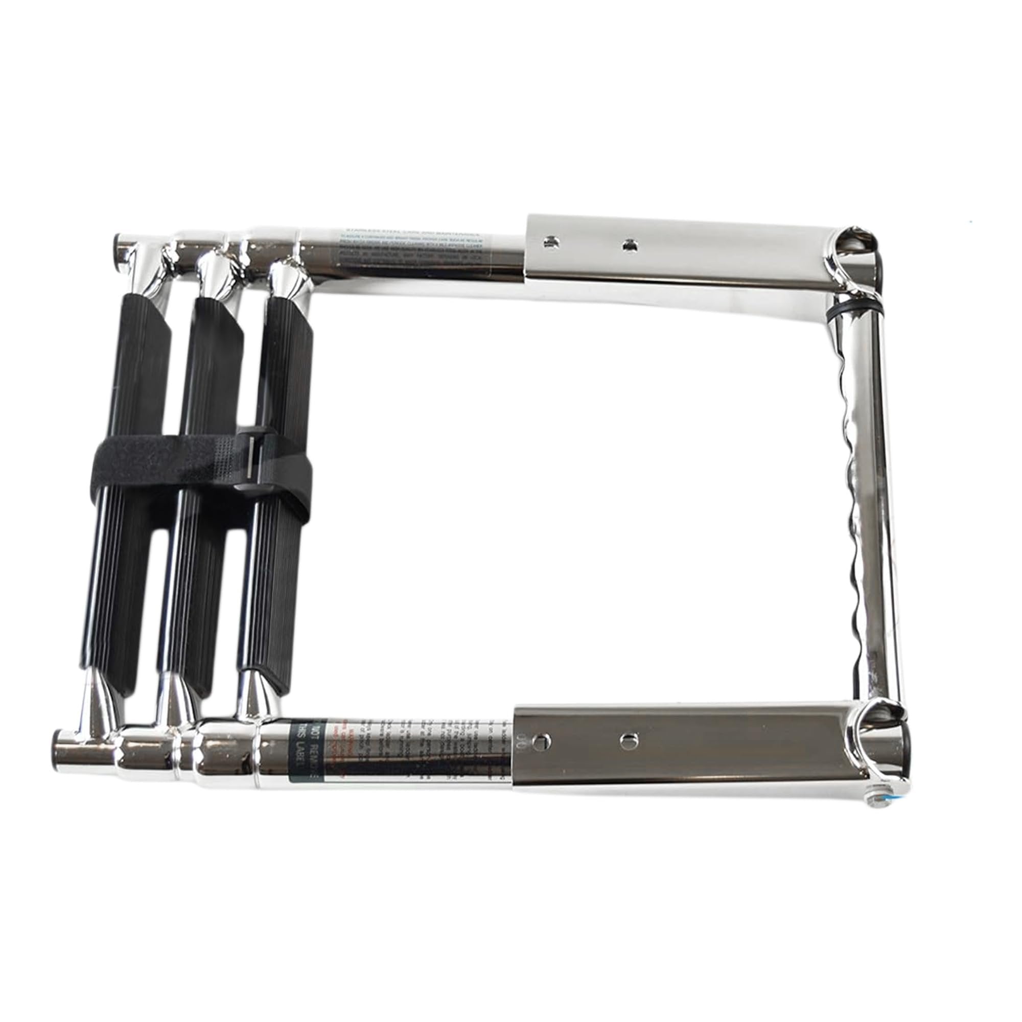 MARINE CITY 3-Step Telescopic Drop Ladder with Gangplank Handle Stainless Steel
