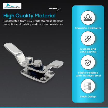 Marine City 304 Stainless Steel Door Latch – Adjustable Tension Lever MARINE CITY