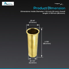 Marine City Brass Drain Tube – Corrosion-Resistant, Smooth, 3-7/8” x 1-1/4”