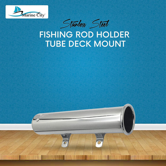 Marine City Adjustable Fishing Rod Holder – 304 Stainless Steel, Heavy-Duty