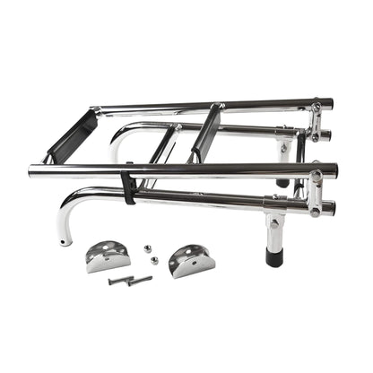 Marine City 2+2 Step Foldable Boarding Ladder – 304 Stainless Steel Boat Ladder Marine City