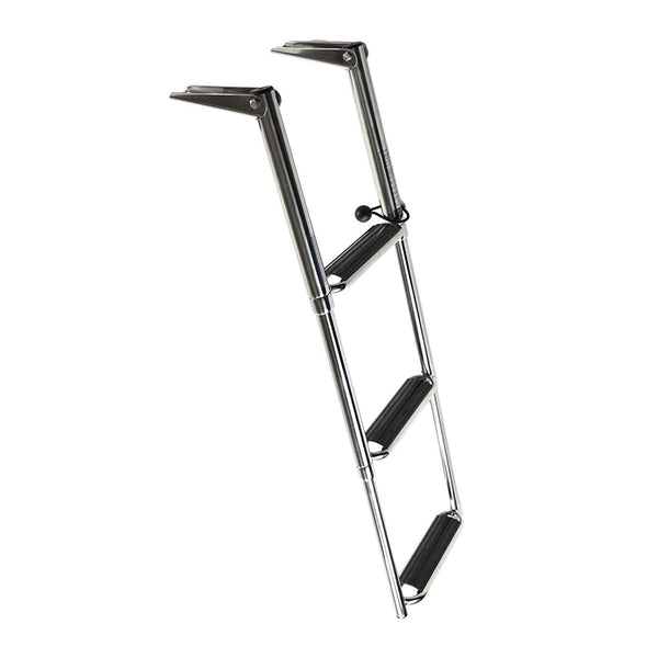 MARINE CITY 3-Step Telescoping Swim Ladder with Slide Gudgeon – Stainless Steel