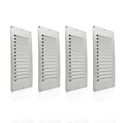 Marine City Ventilación con rejilla estampada rectangular de acero inoxidable de 5 pulgadas × 9 pulgadas