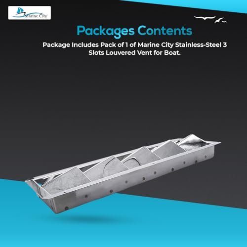 Marine City 5-Slot Louvered Vent – Stainless Steel, Corrosion-Resistant