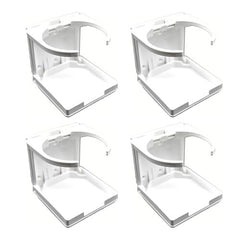 Marine City White Adjustable Folding Cup Holder – ABS Plastic (Pack of 4)