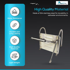 Marine City 304 Stainless Steel 3-Step Inboard/Outboard Swim Platform Ladder