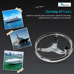 Marine City Tuerca de montaje de volante de acero inoxidable con rosca de 1/2 pulgadas-20 para barcos, yates