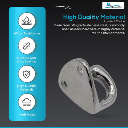 Marine City Triangle Wall Hook, Stainless Steel, 0.6” Corrosion-Resistant(4 Pcs) MARINE CITY