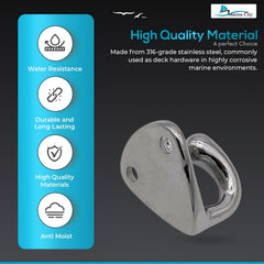Marine City Triangle Wall Hook, Stainless Steel, 0.6” Corrosion-Resistant(4 Pcs)