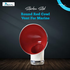 Marine City Round Red Cowl Vent – 304 Stainless Steel, 3 & 4 Inches For Boat