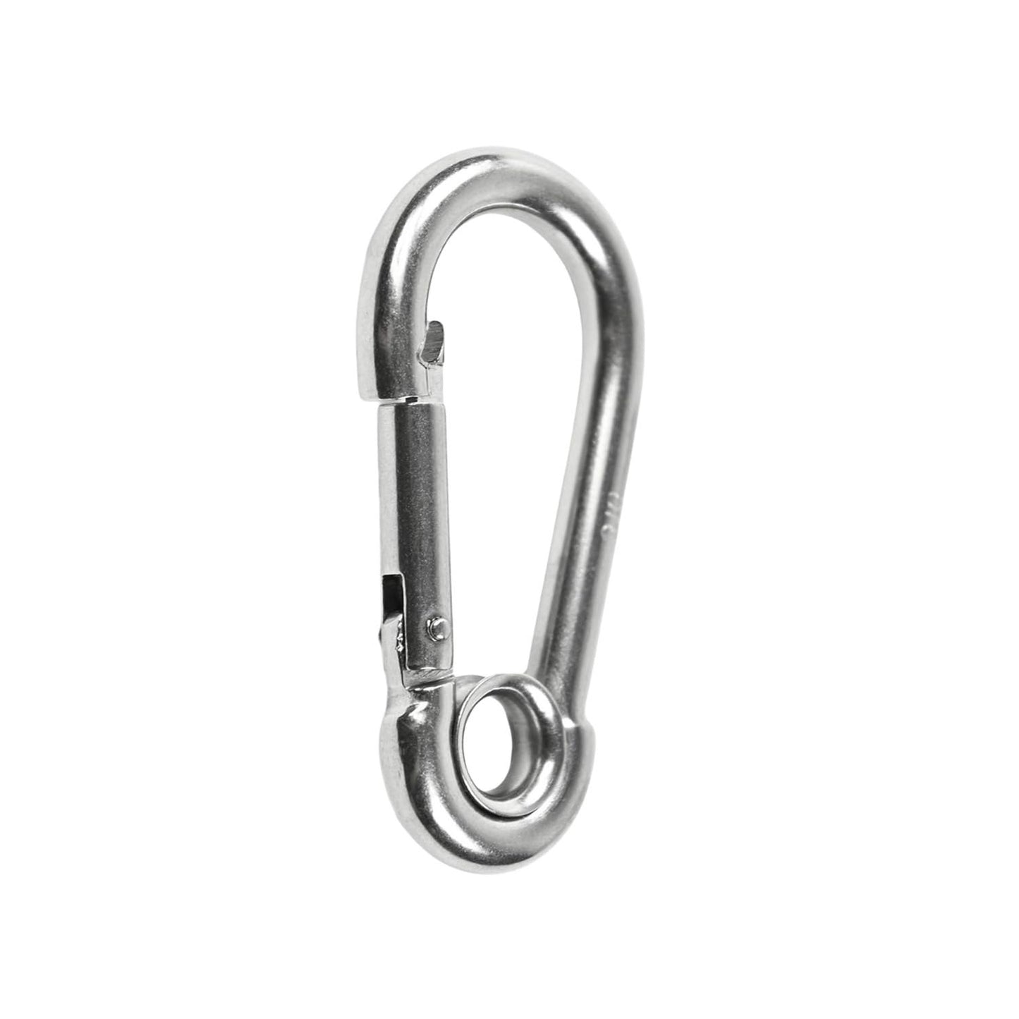 MARINE CITY 316 Mosquetones de acero inoxidable de 2-3/8 pulgadas/gancho de presión con anillo para escalada, pesca, senderismo