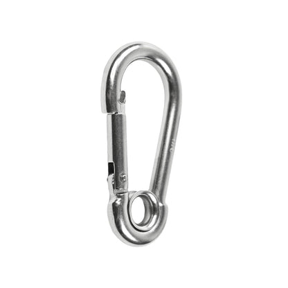 MARINE CITY 316 Mosquetones de acero inoxidable de 2-3/8 pulgadas/gancho de presión con anillo para escalada, pesca, senderismo