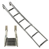 MARINE CITY 6-Step Telescoping Swim Ladder – 304 Stainless Steel, Wide Pedals