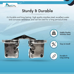 Marine City Small Hidden Hinges – 304 Stainless Steel, 2.125” (Pack of 2)