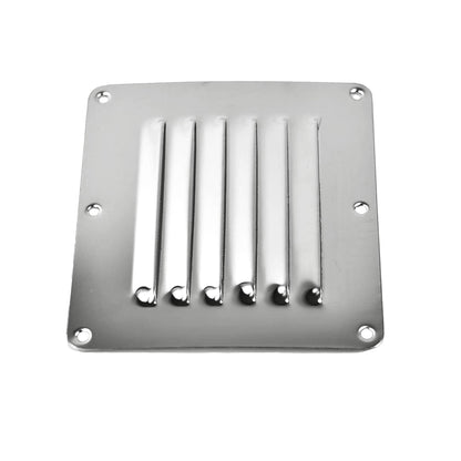 Marine City 304 Stainless Steel Rectangle Stamped Louvered Vent – 5 × 4-1/2 Inch