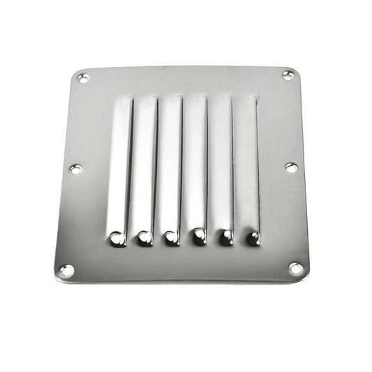 Marine City 304 Stainless Steel Rectangle Stamped Louvered Vent – 5 × 4-1/2 Inch