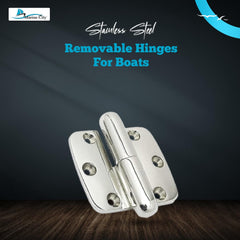 Marine City Bisagras extraíbles de acero inoxidable 316 para puertas de yates, cajas de motor, RV A Set (1 izquierda 1 derecha)