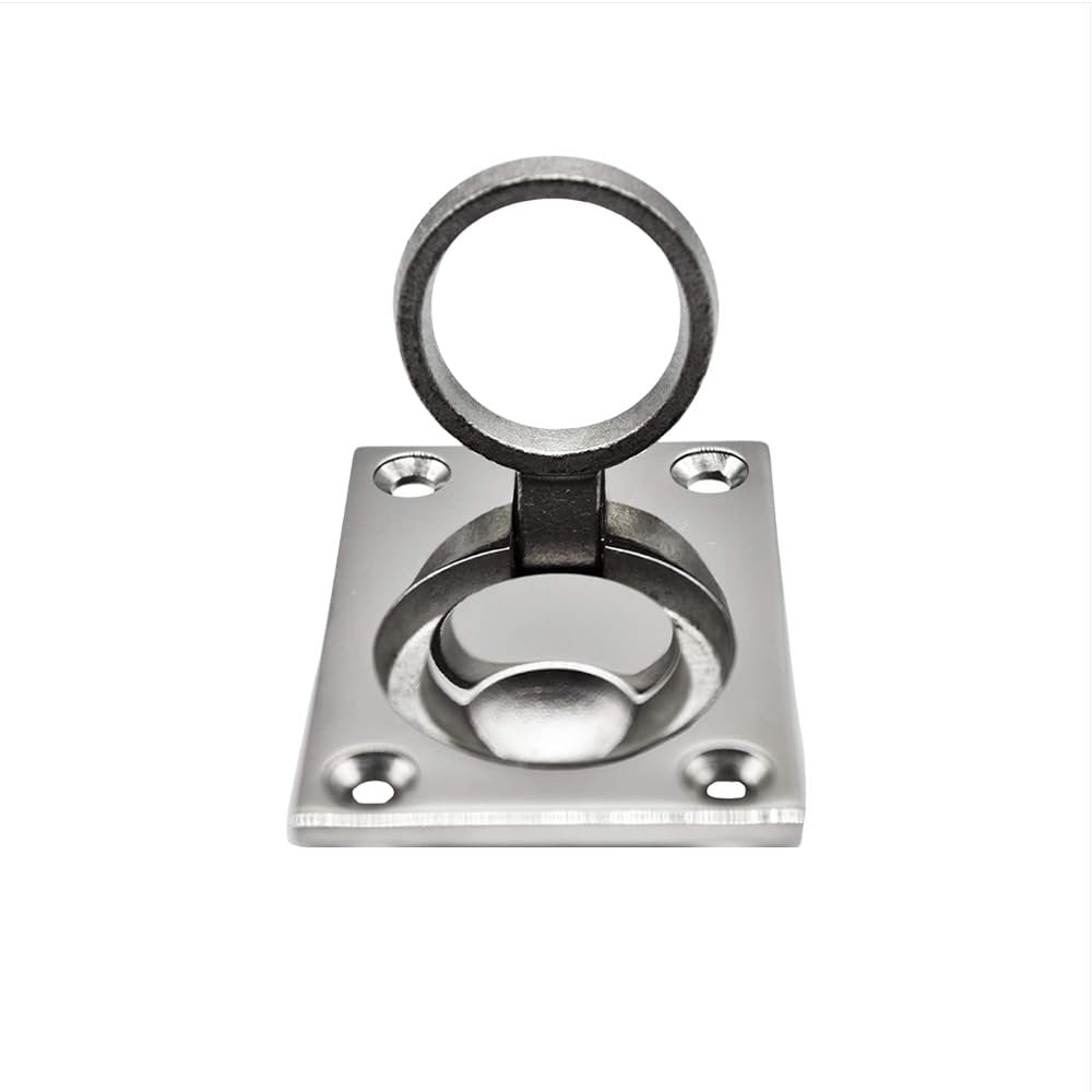 Marine City Locker Lift Pull Ring Handle – 316 Stainless Steel, 4-Point Fixing Marine City Hardware