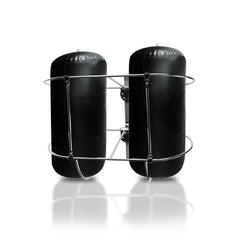 Marine City Stainless Steel Double Fender Rack Holder–11” Diameter, Gloss Finish