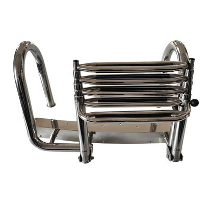 Marine City 4-Step Telescoping Boat Ladder – Stainless Steel, Extra Wide Steps Marine City