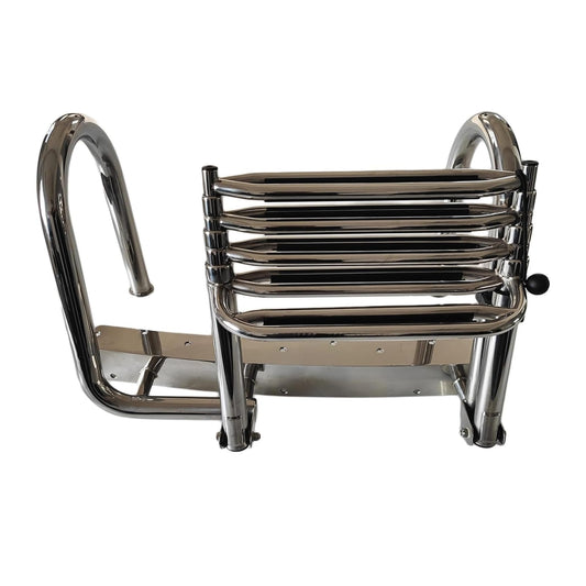 Marine City 4-Step Telescoping Boat Ladder – Stainless Steel, Extra Wide Steps Marine City