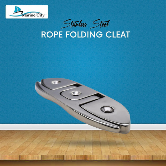 Marine City 6” Folding Cleat – 316 Stainless Steel Heavy Duty Deck Mount Marine City