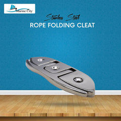 Marine City 6” Folding Cleat – 316 Stainless Steel Heavy Duty Deck Mount