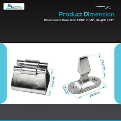 Marine City Tope de puerta de acero inoxidable y soporte para barco, RV (altura: 1-1/2 pulgadas)