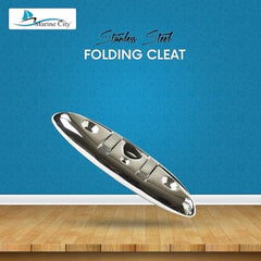 Marine City 6-Inch Rope Folding Cleat – Heavy-Duty Stainless Steel Flip-Up Cleat