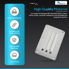 Marine City Stainless-Steel 2-1/2 inch × 5 inch Rectangle Stamped Louvered Vent