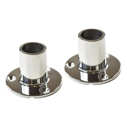 Marine City Stainless Steel Boat Hand Railing Fittings – 7/8” Round Base (2 Pcs)