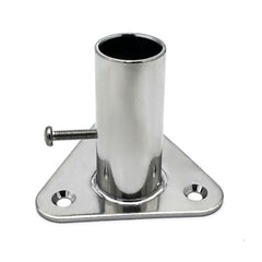 Marine City 316 Stainless Steel 87° Stanchion Socket – Fits 1-Inch Poles