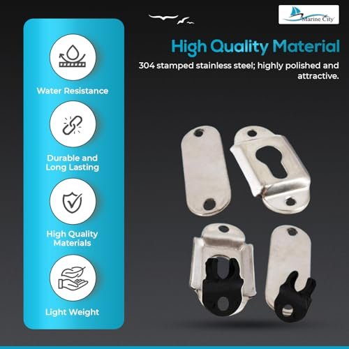 Marine City 304 Stainless Steel Mounting Removable Sockets/Brackets Self-Locking Marin City